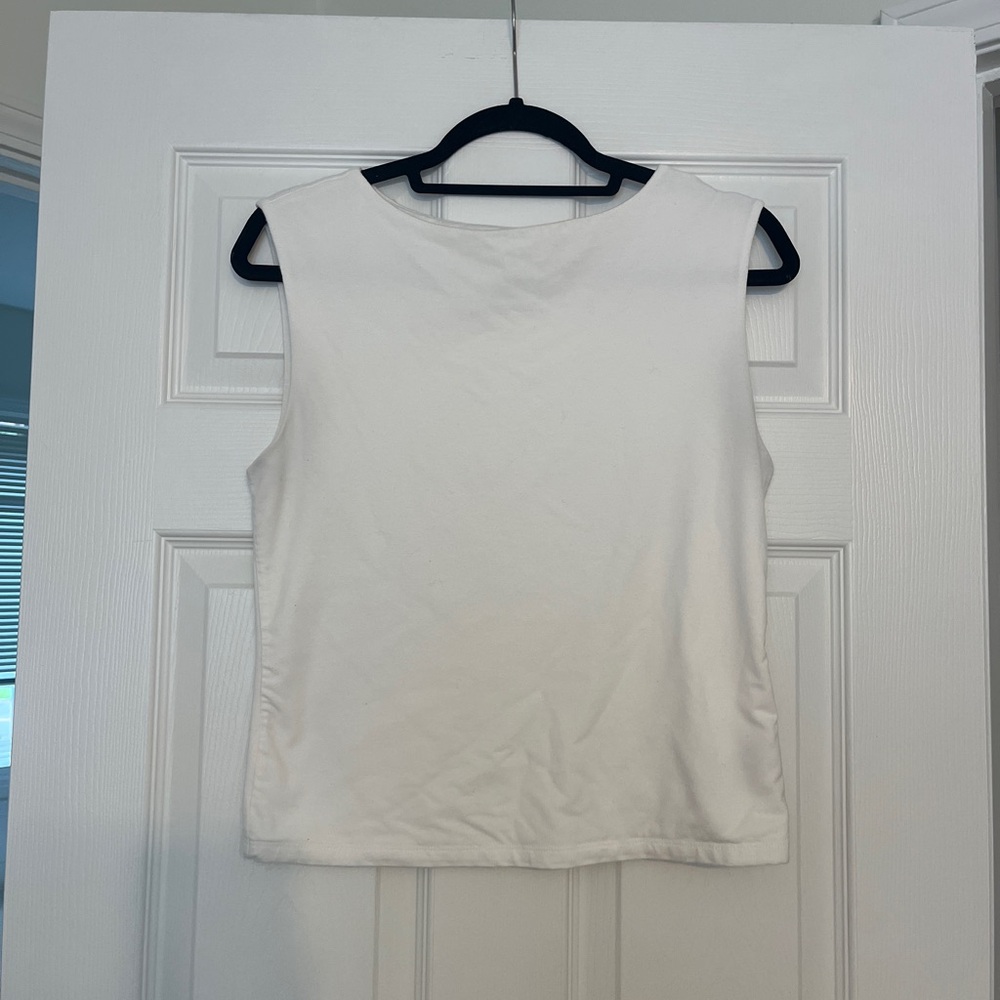 Gap White Boat-Neck Tank Top